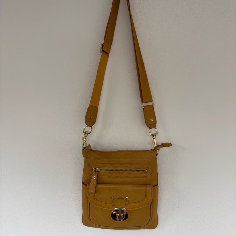 JPK Paris 75 mustard yellow leather Crossbody Bag